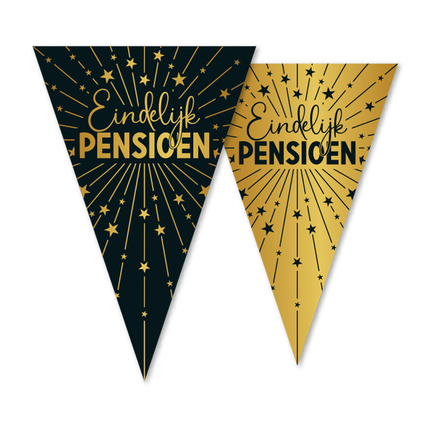 Pensioen Slinger Goud Zwart 10m van WeFiesta koop je bij Partywinkel