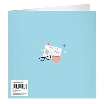 Pensioen Wenskaart 23cm van Paper Dreams koop je bij Partywinkel