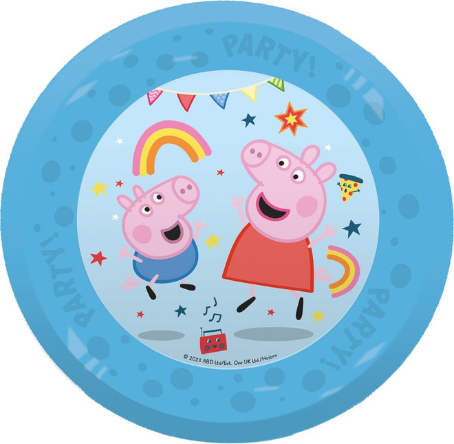 Peppa Pig Borden Herbruikbaar 21cm 4st van Procos koop je bij Partywinkel