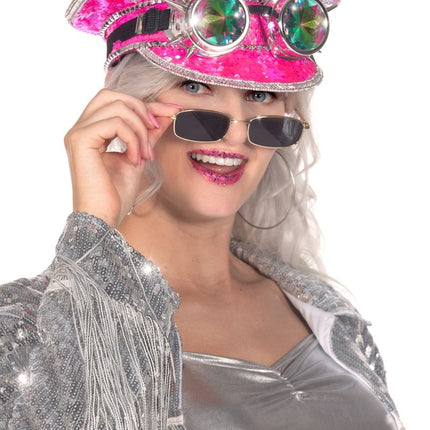 Burning Man Pet Neon Roze Goggles van Wilbers & Wilbers koop je bij Partywinkel