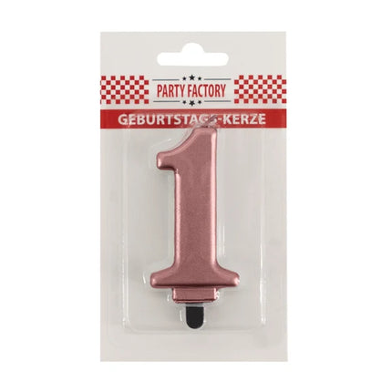 1 Jaar Kaars Rose Goud