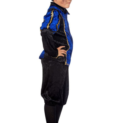 Pietenpak Kind Blauw/Zwart Luxe van Wilbers & Wilbers koop je bij Partywinkel