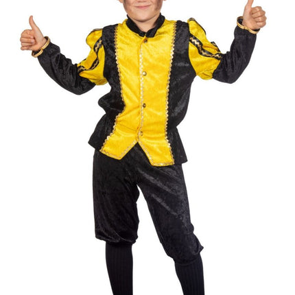 Pietenpak Kind Geel/Zwart Luxe van Wilbers & Wilbers koop je bij Partywinkel