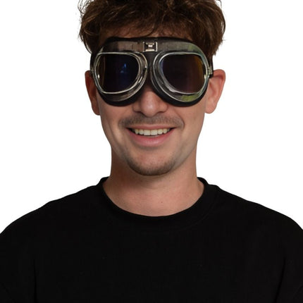 Piloot Bril Zilver van Partychimp koop je bij Partywinkel