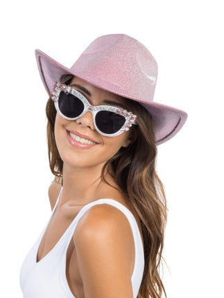 Roze Glitter Cowboyhoed