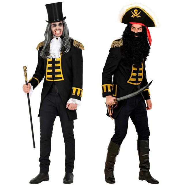 Piraat Jas Zwart Heren van Widmann koop je bij Partywinkel
