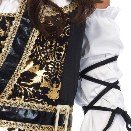 Piraat Jurk Zwart Wit Dames Leg Avenue van Leg Avenue koop je bij Partywinkel