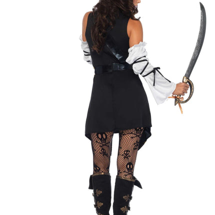 Piraat Jurk Zwart Wit Dames Leg Avenue van Leg Avenue koop je bij Partywinkel