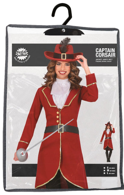 Piraat Kostuum Bordeaux Rood Dames van Fiestas Guirca koop je bij Partywinkel