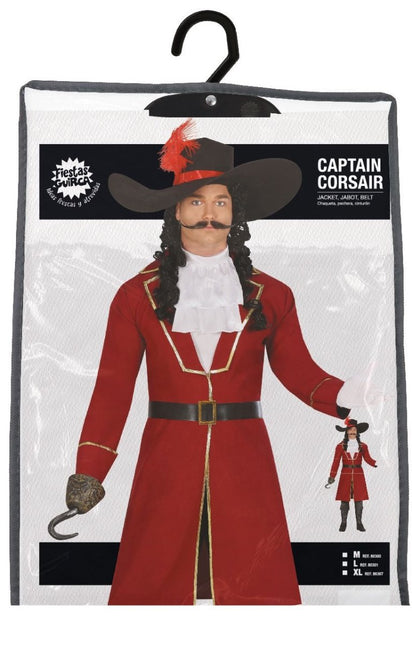 Piraat Kostuum Bordeaux Rood Heren Lang van Fiestas Guirca koop je bij Partywinkel