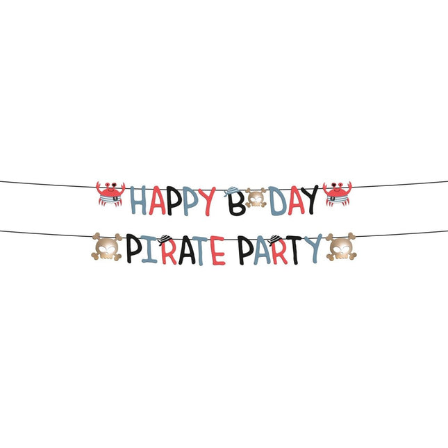 Piraat Letterslinger Happy Birthday 1,5m van Folat koop je bij Partywinkel