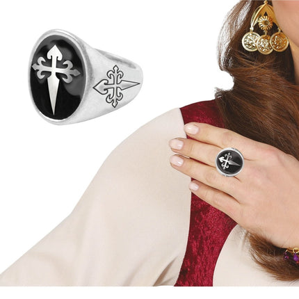 Piraat Ring Kruis van Fiestas Guirca koop je bij Partywinkel