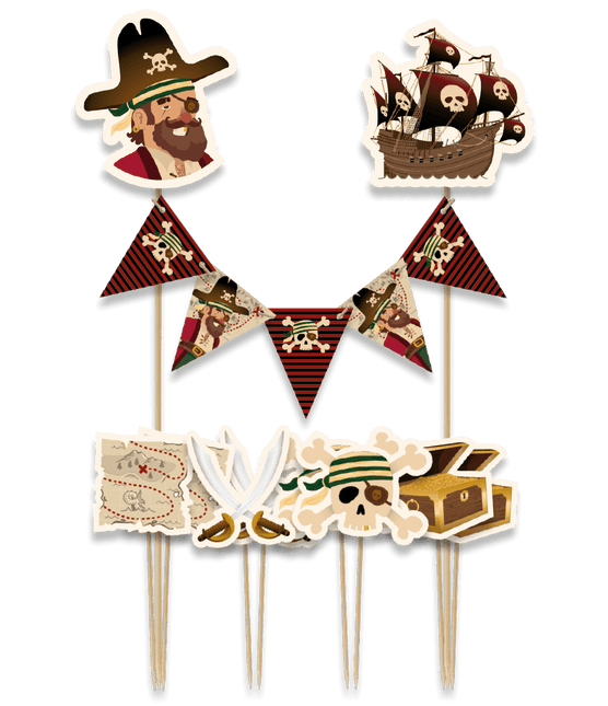 Piraat Taarttopper 30cm van Paper Dreams koop je bij Partywinkel