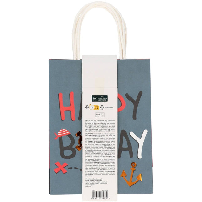 Piraat Uitdeeltasjes 27cm 6st van Folat koop je bij Partywinkel