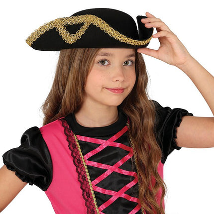 Piraathoed Zwart Goud Kind van Fiestas Guirca koop je bij Partywinkel