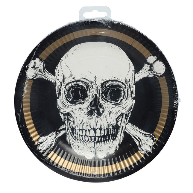 Piraten Borden Papier 23cm 10st van Boland koop je bij Partywinkel