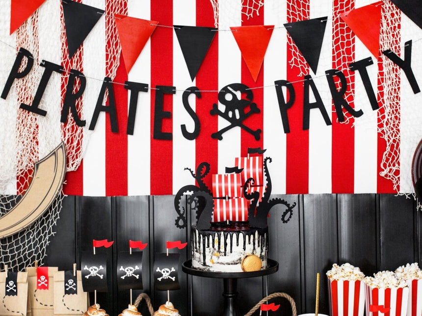 Piraten Slinger Pirates Party Zwart 1m van Partydeco koop je bij Partywinkel