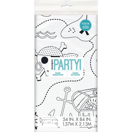 Piraten Tafelkleed Kleurplaat 2,13m van Unique koop je bij Partywinkel