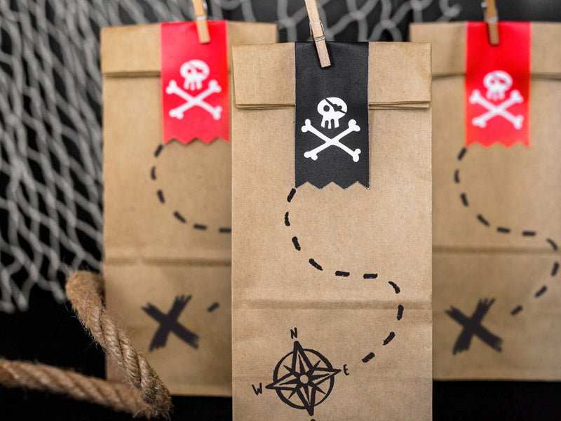 Piraten Uitdeelzakjes 18cm 6st van Partydeco koop je bij Partywinkel