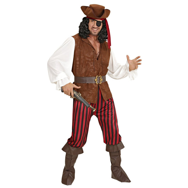 Piratenpak Bruin Rood Heren van Widmann koop je bij Partywinkel