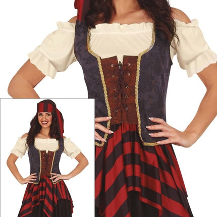 Piratenpak Rood Bruin Dames van Fiestas Guirca koop je bij Partywinkel