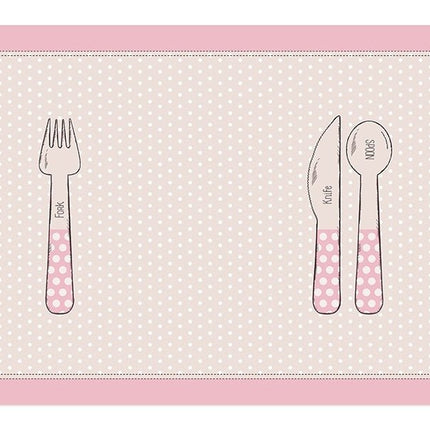Placemats Roze Zwart 40cm 6st van Partydeco koop je bij Partywinkel