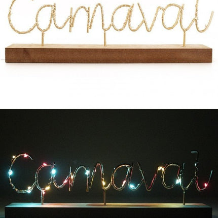 Plankje Met Tekst Carnaval Verlicht van PartyXplosion koop je bij Partywinkel