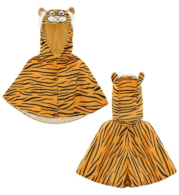 Pluche Poncho Met Muts Tijger van Widmann koop je bij Partywinkel
