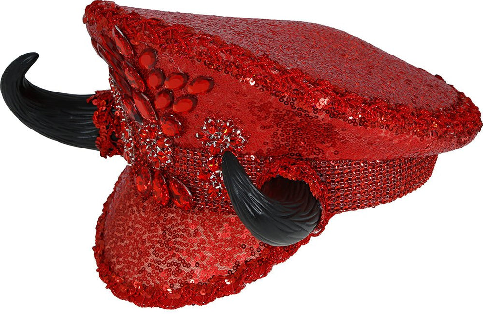 Police red hat with horns, adult van Fiestas Guirca koop je bij Partywinkel