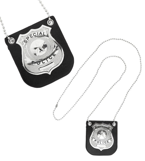 Politie Ketting Zwart Zilver van Widmann koop je bij Partywinkel