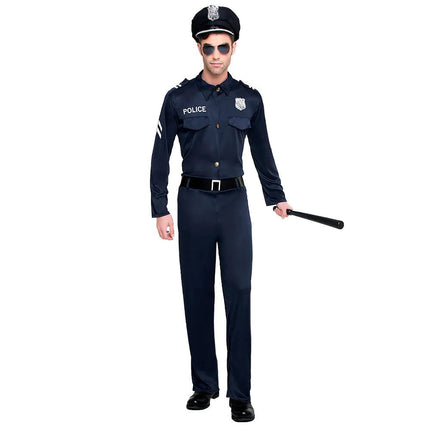 Politie Kostuum Zwart Blauw Heren van Boland koop je bij Partywinkel