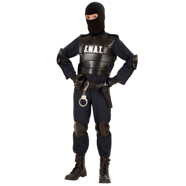 Politie Kostuum Zwart Jongen Swat van Widmann koop je bij Partywinkel