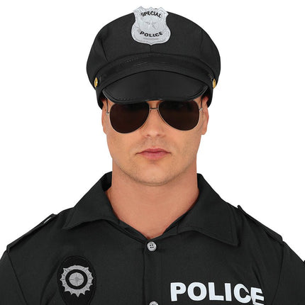 Politie Pet Zwart Zilver van Fiestas Guirca koop je bij Partywinkel