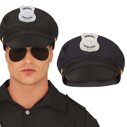 Politie Pet Zwart Zilver van Fiestas Guirca koop je bij Partywinkel