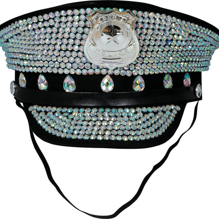 Politie Pet Zwart Zilver Glitters van Fiestas Guirca koop je bij Partywinkel