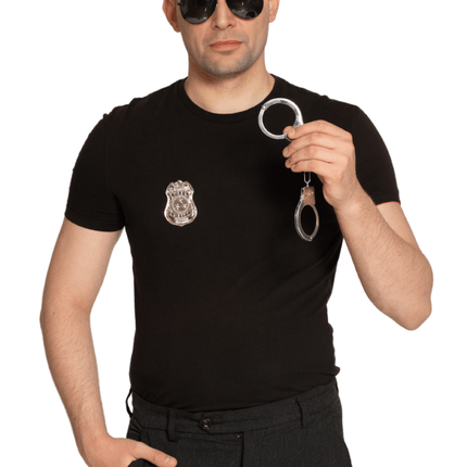 Politie Verkleedset Zilver 3 delig van Partychimp koop je bij Partywinkel