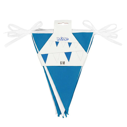 Polyester vlaggenlijn blauw/wit (26 x 18 cm)(6 m) van Boland koop je bij Partywinkel