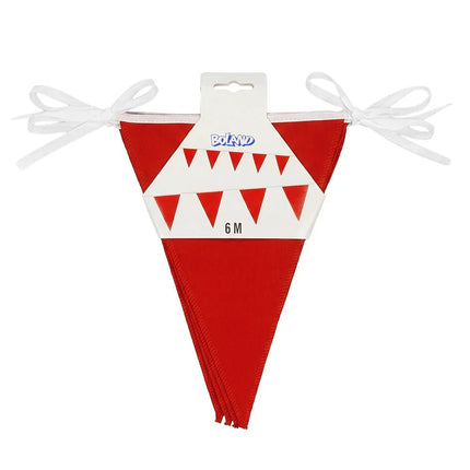 Polyester vlaggenlijn rood (26 x 18 cm)(6 m) van Boland koop je bij Partywinkel