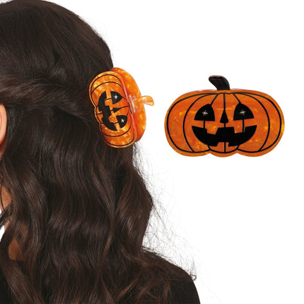 Pompoen Haarclip 6,5cm van Fiestas Guirca koop je bij Partywinkel