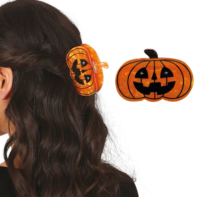 Pompoen Haarclip 6,5cm van Fiestas Guirca koop je bij Partywinkel