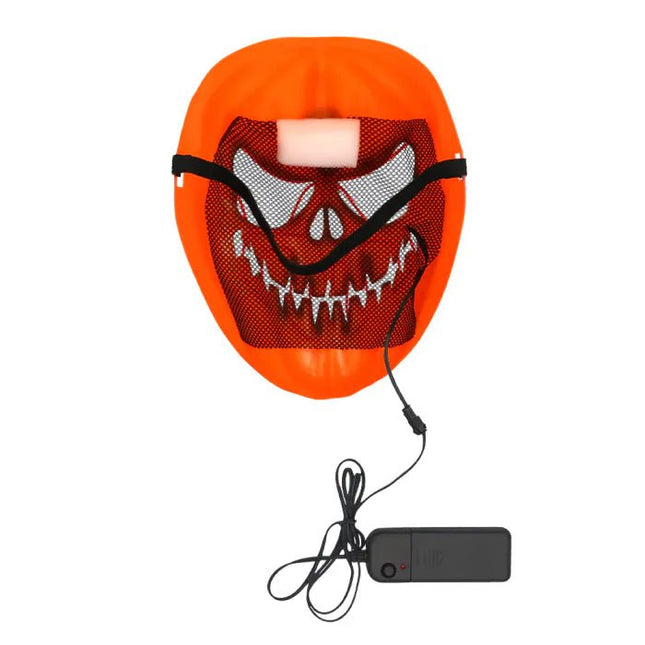 Pompoen Masker Oranje Led van Boland koop je bij Partywinkel