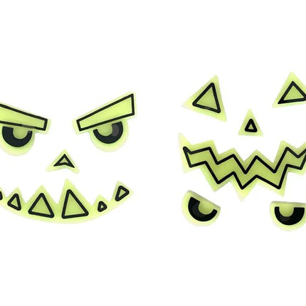 Pompoen Stickers Gel Glow In The Dark 2 delig van Partydeco koop je bij Partywinkel