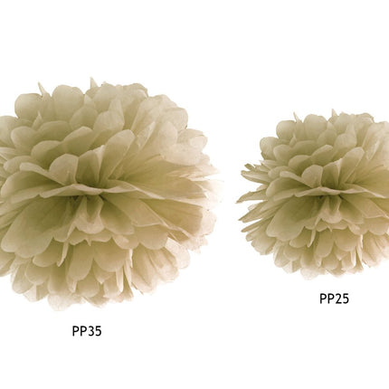 Pompon Goud 35cm van Partydeco koop je bij Partywinkel