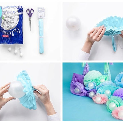 Pompon Lichtroze 25cm van Partydeco koop je bij Partywinkel