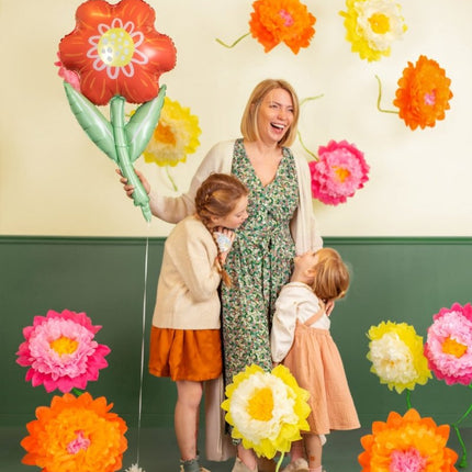 Pompons Bloemen 3st van Partydeco koop je bij Partywinkel