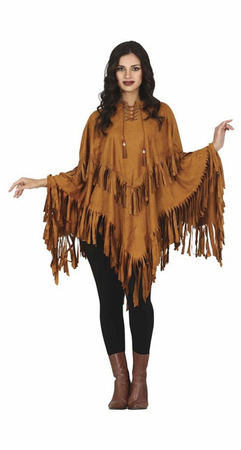 Poncho Dames Bruin M van Fiestas Guirca koop je bij Partywinkel