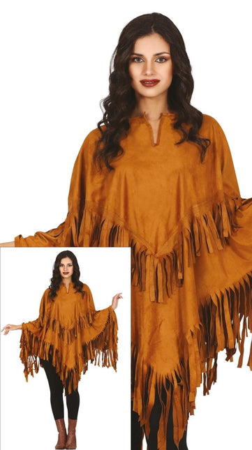 Poncho Dames Bruin M van Fiestas Guirca koop je bij Partywinkel