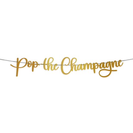 Pop The Champagne Slinger Zwart Goud van WeFiesta koop je bij Partywinkel