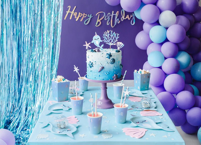 Popcorn Bakjes Zeemeermin 12,5cm 6st van Partydeco koop je bij Partywinkel