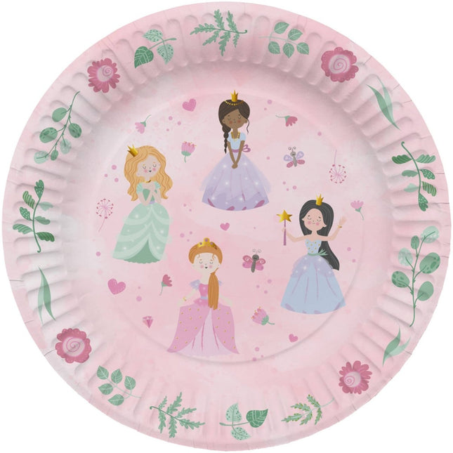 Prinses Borden 23cm 8st van Folat koop je bij Partywinkel